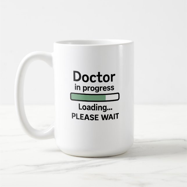 Mug Médecin en cours Chargement d'une boîte (Gauche)