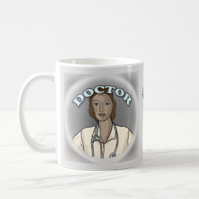 Mug Médecin femme noire rétro (Gauche)