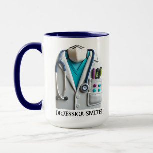 Mug Médecin personnalisé Nom personnalisé pour la jo