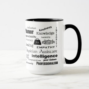 Mug Médecin Sous-Word Cloud/Noir