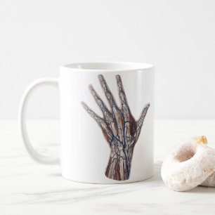Mug Médecine Vintage, doigts de main anatomie humaine