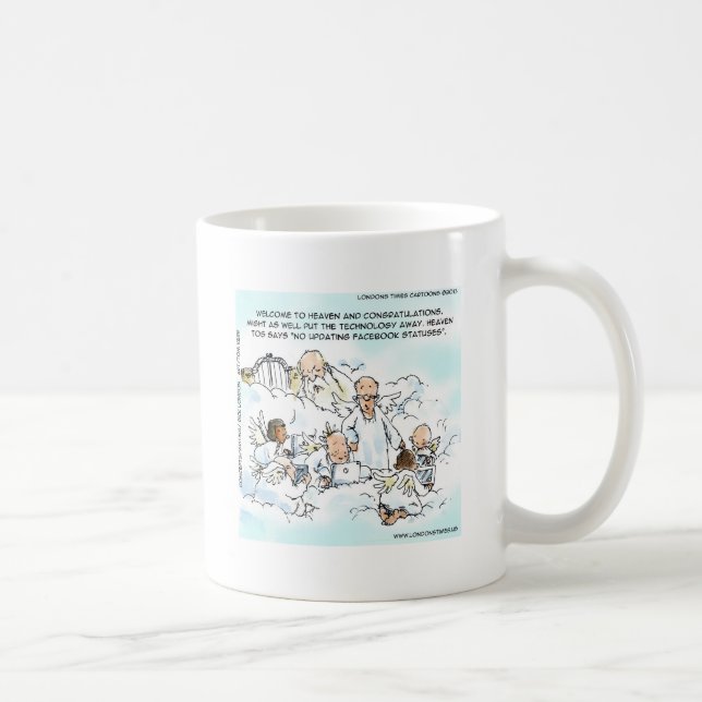 Mug Médias Sociaux Célestes Drôles (Droite)