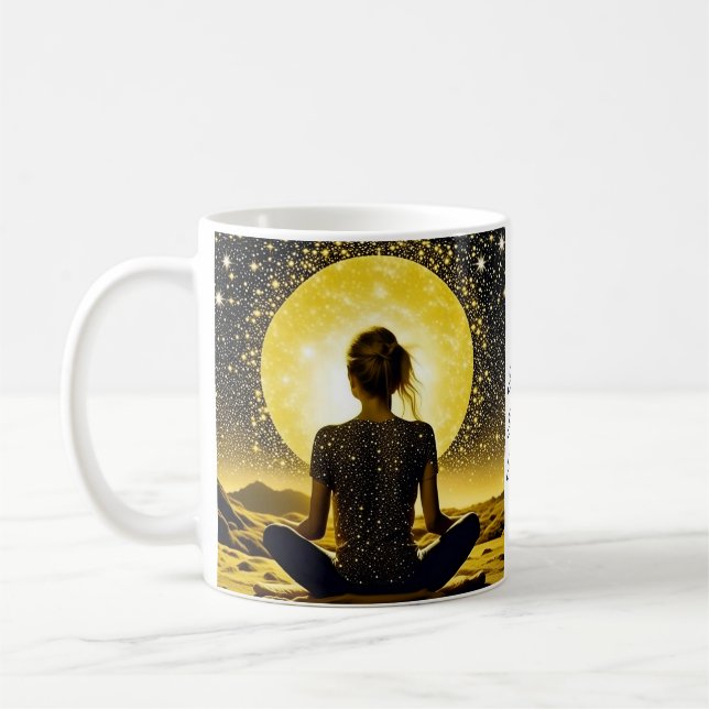 Mug Méditation de la femme Om Shanti Shanti Shanti (Gauche)