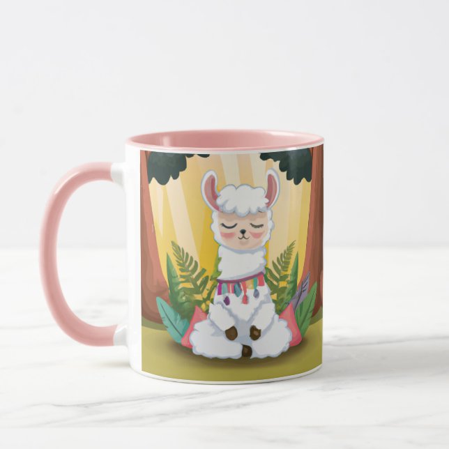 Mug Méditation de la llama dans la Forêt Magique (Gauche)