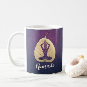 Mug Méditation de l'instructeur YOGA Pose Bodhi Leaf C