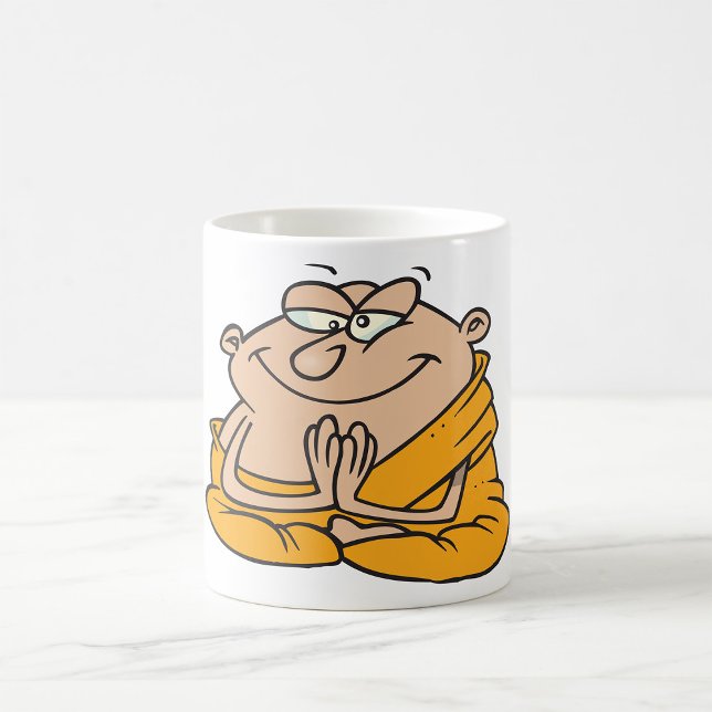 Mug Méditation de moine de dessin (Créateur téléchargé)