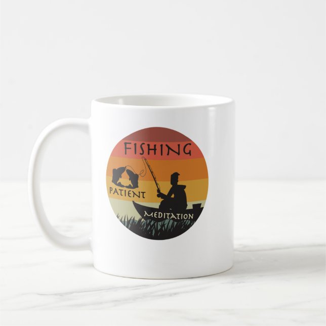 Mug Méditation du patient de pêche cette conception sp (Gauche)
