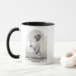 Mug Méditation Espresso Zen Un Bouddha Tiré