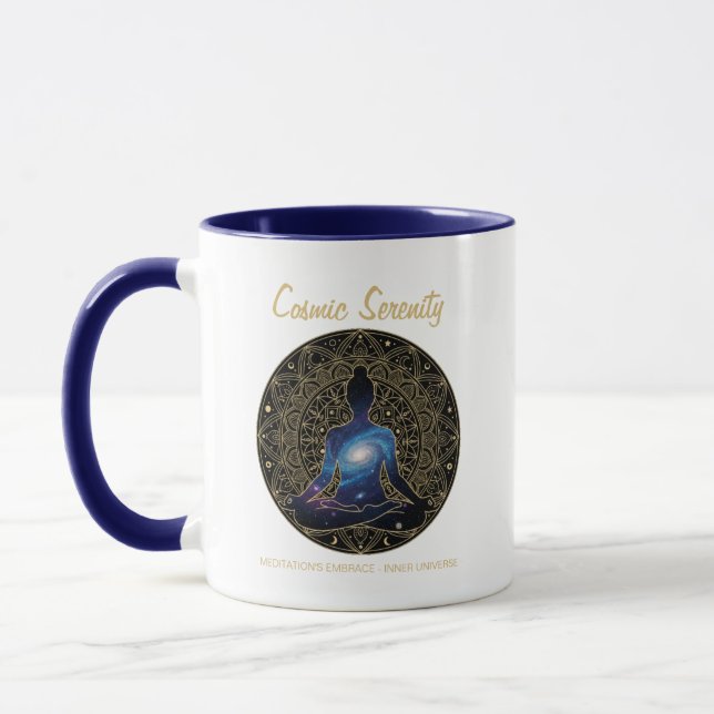 Mug Méditation Sérénité Cosmique – Mandala Galaxie  (Gauche)