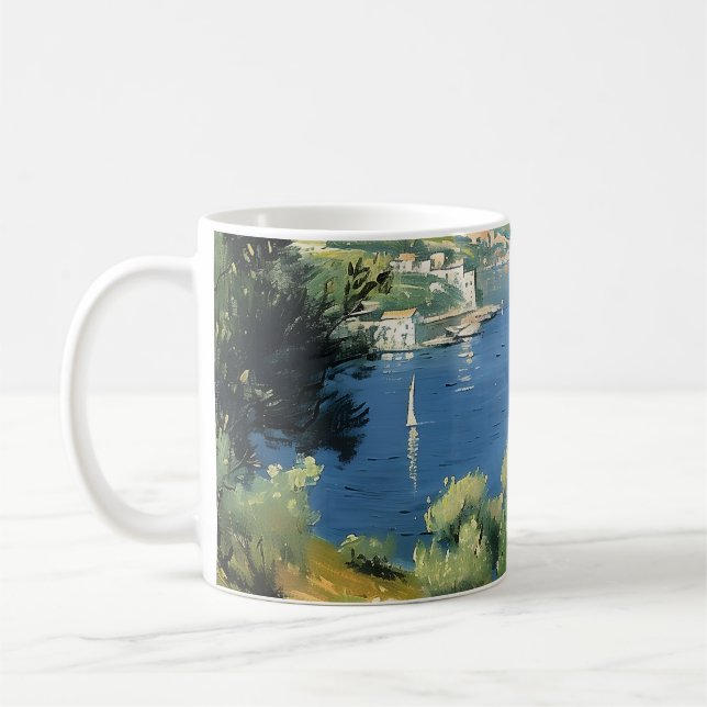 Mug Mediterranean Olive Grove by the Sea  (Gauche)