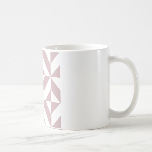 Mug Medium Mauve Geometric Deco Cube Pattern (Droite)