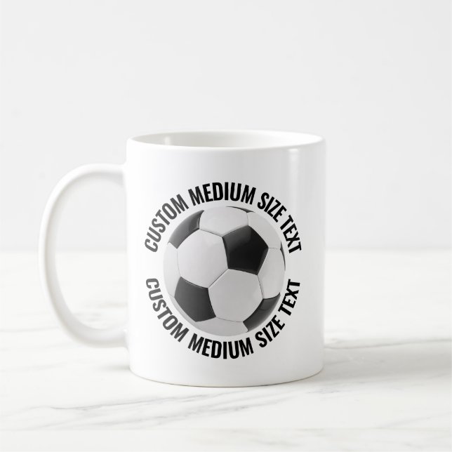 Mug Medium Personalized Text Tennis Ball 11oz. Custom (Gauche)