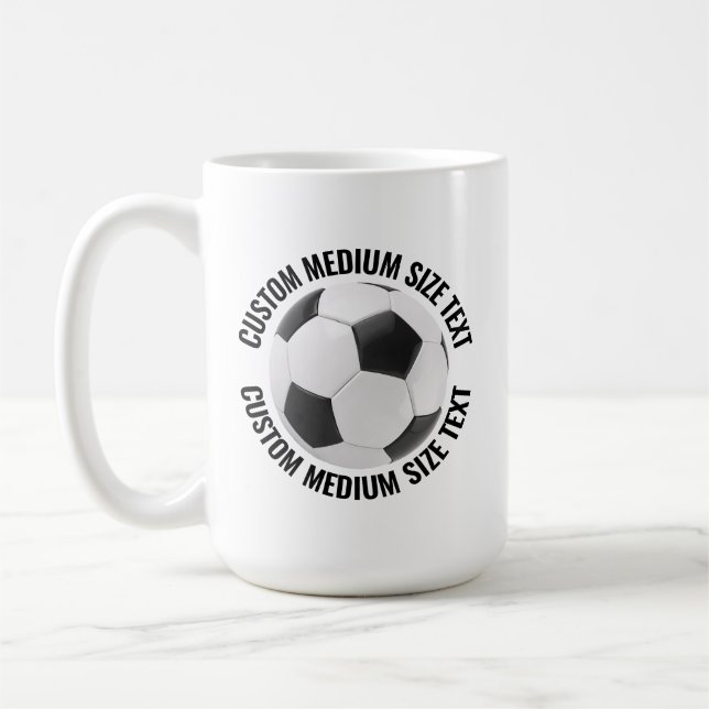 Mug Medium Personalized Text Tennis Ball 15 oz. Custom (Gauche)