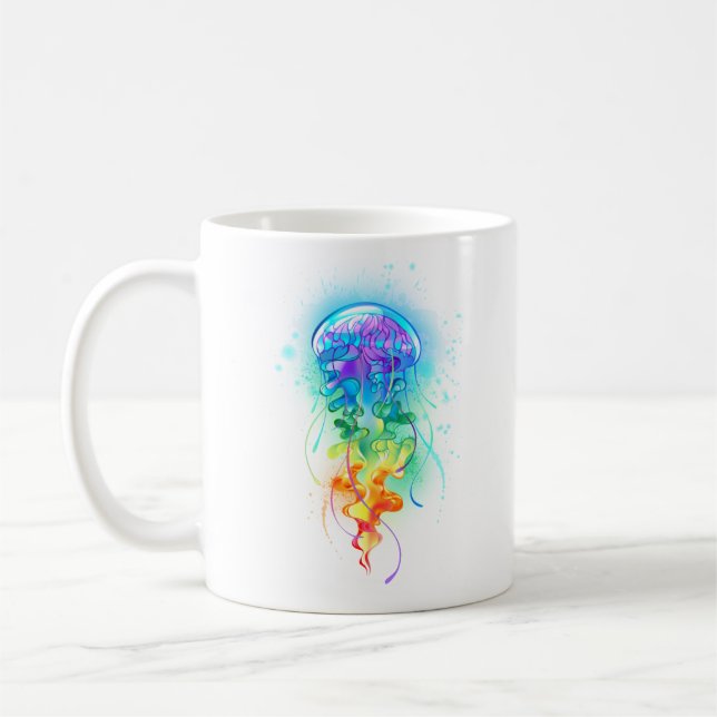 Mug Méduse arc-en-ciel (Gauche)