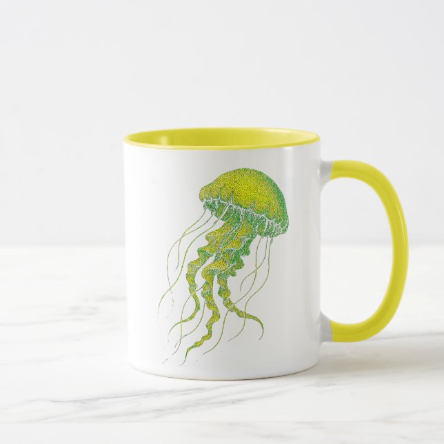 Mug Méduse Fluorescente Artistique (Droite)