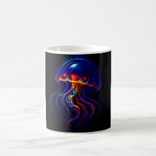 Mug Méduse Fluorescente Fond Marin