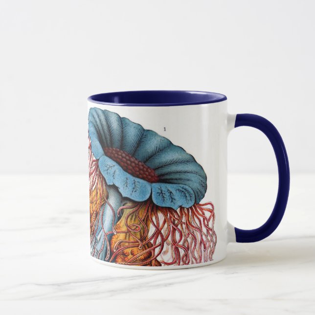 Mug Méduse vintage par Ernst Haeckel, Discomedusae (Droite)