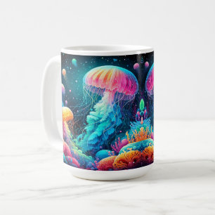 Mug Méduses colorées et récifs coralliens