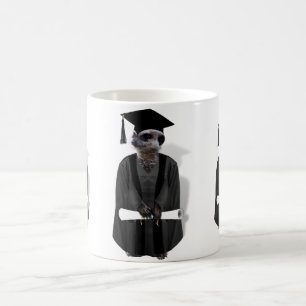 Mug Meerkat Graduate avec gris et noir