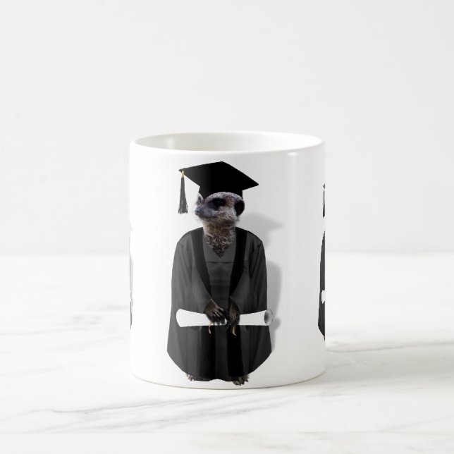 Mug Meerkat Graduate avec gris et noir (Centre)