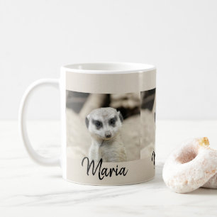 Mug Meerkat Musique noire beige