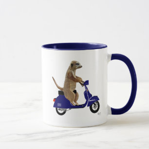 Mug Meerkat sur Dark Blue Moped
