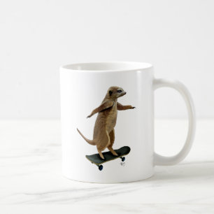 Mug Meerkat sur la planche à roulettes 2