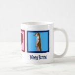 Mug Meerkats d'amour pour la paix<br><div class="desc">Un signe de paix,  un coeur,  et un mignon meerkat. J'aime les cadeaux de Meerkats cool Peace Love.</div>