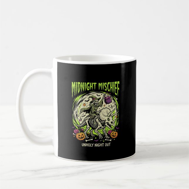 Mug Méfait de cavalier d'os d'Halloween (Gauche)