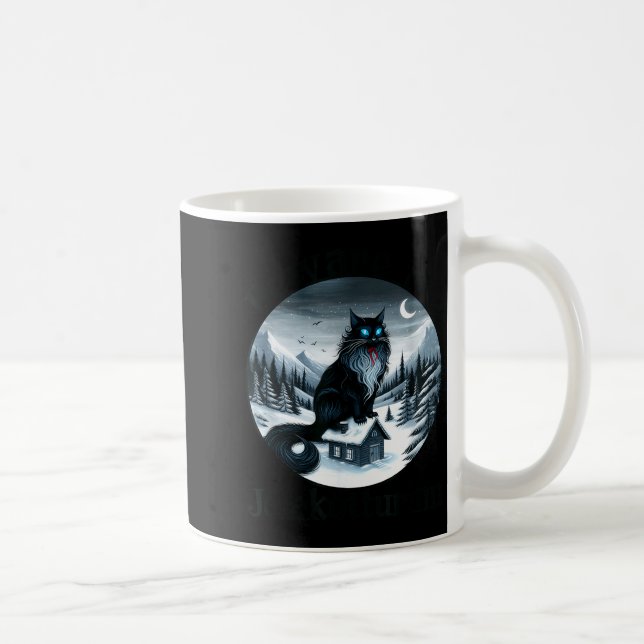 Mug Méfiez-vous du chat de Noël Jolakotturinn Noël isl (Droite)