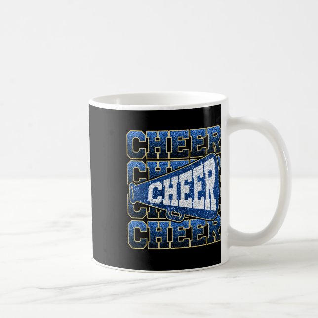 Mug Mégaphone de cheer drôle cheerleader de sport Chee (Droite)