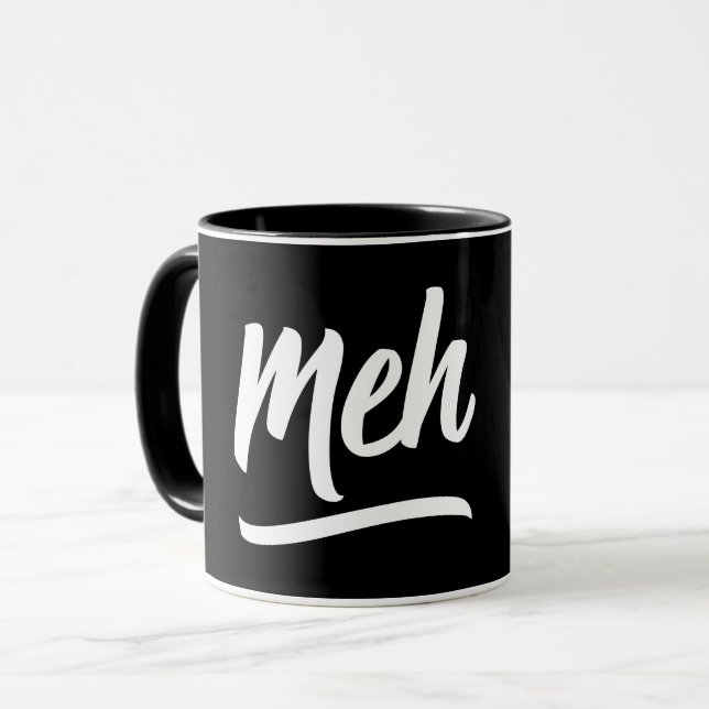 Mug Meh Typographie (Devant gauche)