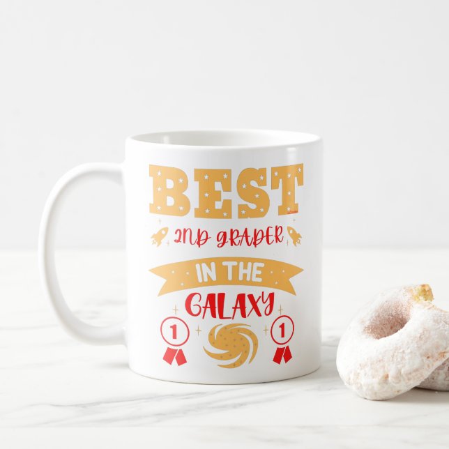 Mug MEILLEUR 2E NIVEAU DANS LA GALAXIE drôle mignon (Avec donut)