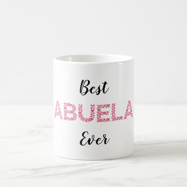 Mug Meilleur Abuela Jamais Coeur Rose Cute Personnalis (Centre)