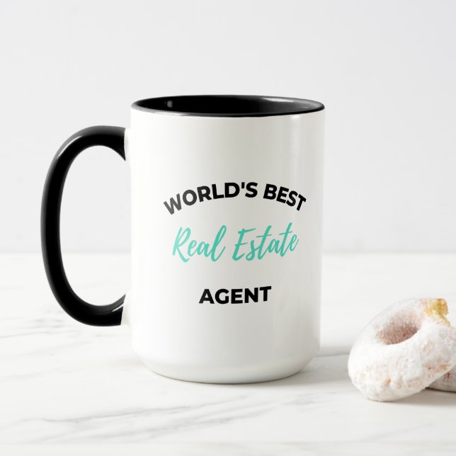 Mug Meilleur agent immobilier du monde 2 (Avec donut)
