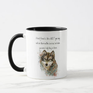 Mug Meilleur Ami Citation Inspirationnelle Wolf, Wolve