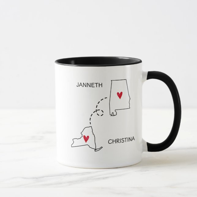 Mug Meilleur Ami Jamais Trop Far Ami De Longue Distanc (Droite)