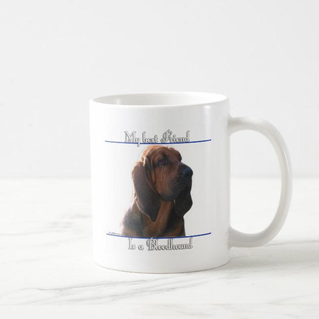 Mug Meilleur ami limier ; Cadeaux limier ;  (Droite)