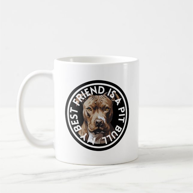 Mug Meilleur Ami Pit Bull Terrier (Gauche)