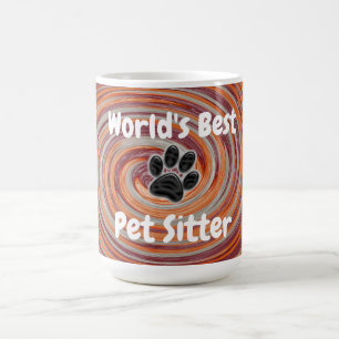 Mug Meilleur Animaux de compagnie Sitter Empreinte de