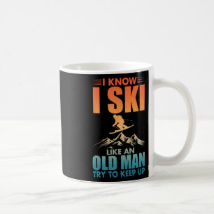 Mug Meilleur Art Ski Pour Grand-Père Hommes Ski Ski Sk