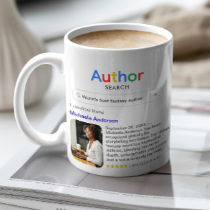 Mug Meilleur auteur jamais Recherche Photo Message Écr