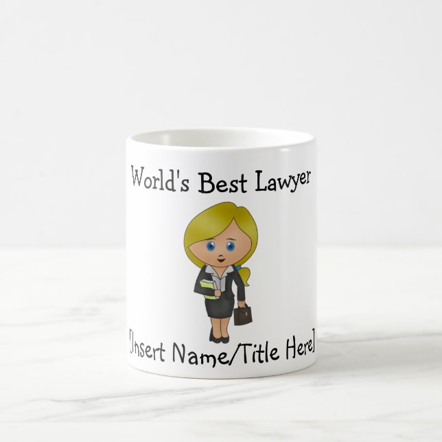 Mug Meilleur Avocat du monde - Blonde, Bleu Eyes Coffe (Centre)