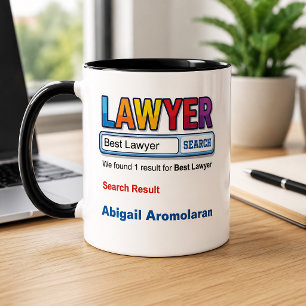 Mug Meilleur avocat personnalisé drôle