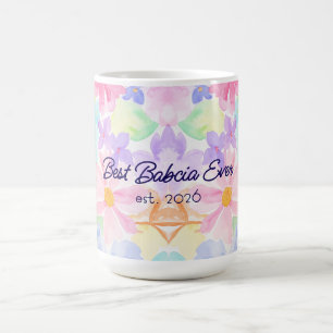 Mug Meilleur Babcia Fête des Mères Floral Aquarelle