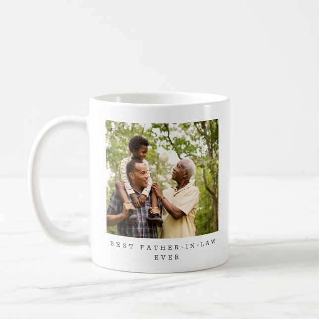 Mug Meilleur beau-père jamais photo personnalisée (Gauche)