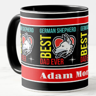 Mug Meilleur berger allemand personnalisé papa jamais