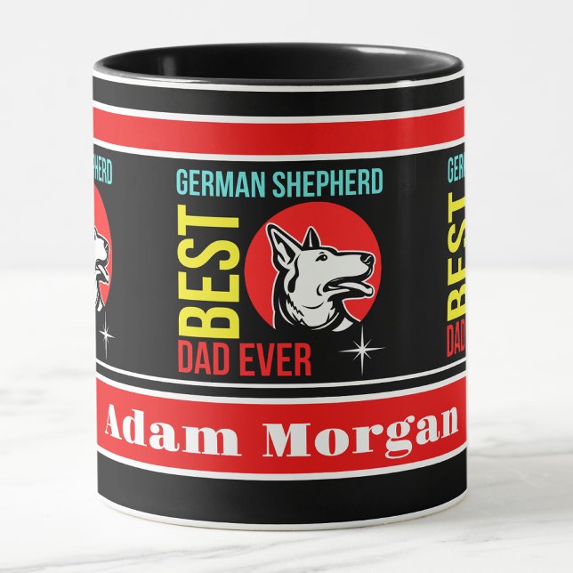 Mug Meilleur berger allemand personnalisé papa jamais (Créateur téléchargé)