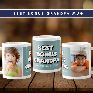 Mug Meilleur Bonus Grand-Père Grands-Enfants 2 Photo A