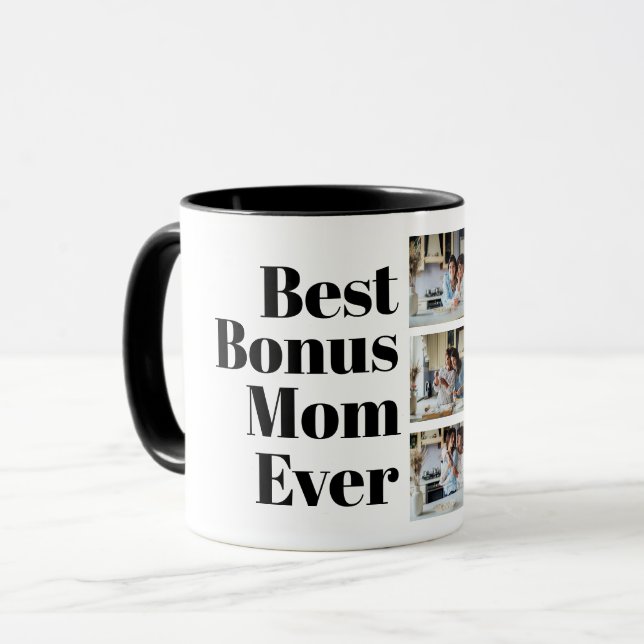 Mug Meilleur Bonus Maman Ever Stepmere cadeau 3 Photo  (Devant gauche)